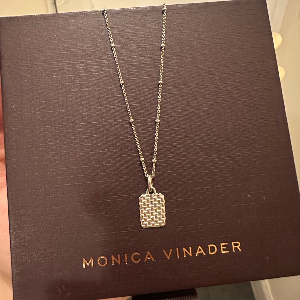 Monica Vinader Sterling Silver Beaded Chain and 3 Pendant Bundle
